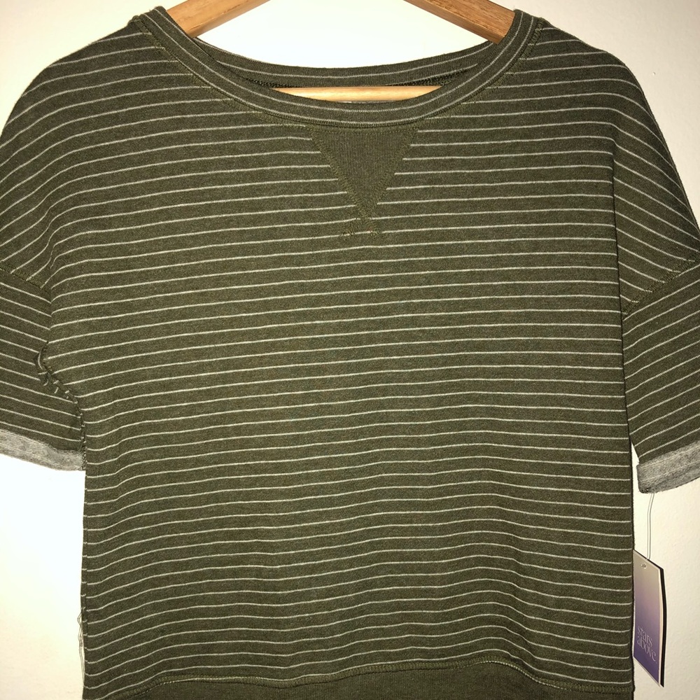 Olive green stripped T-shirt